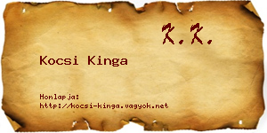 Kocsi Kinga névjegykártya